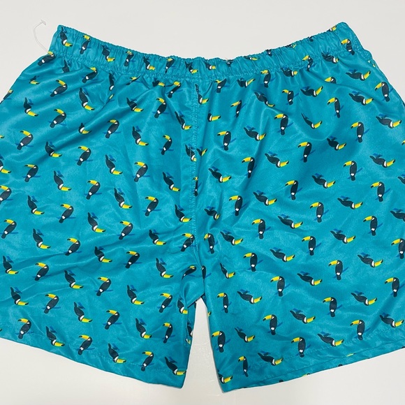 Green Toucan Themed Swimming Trunks - Picture 3 of 3